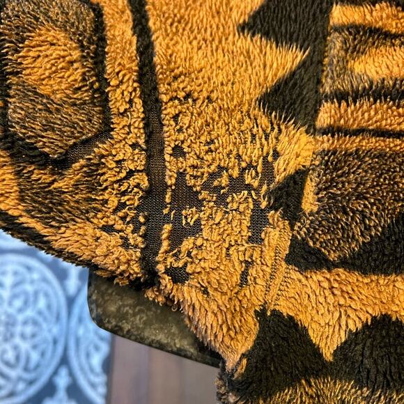 NILS Resort Collection Fleece Jacket Geometric Print Brown Black Size S - Picture 10 of 10